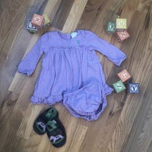 Ralph Lauren Baby Girl Purple Striped Dress